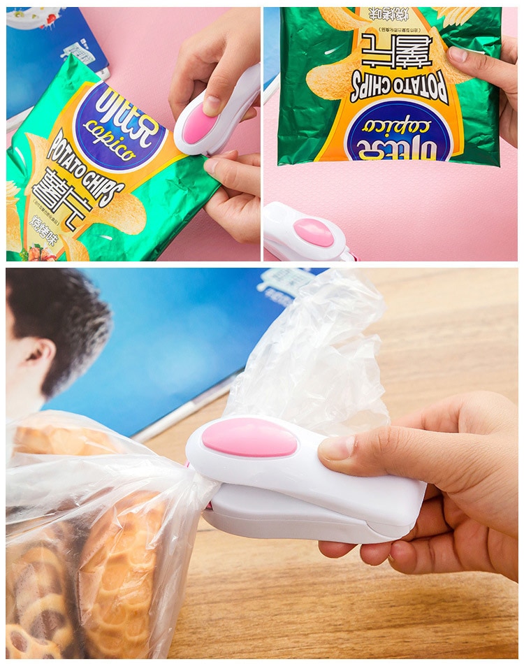 Kitchen Accessories Tools Mini Portable Food Clip Heat Sealing Machine Sealer Home Snack Bag Sealer Kitchen Utensils Gadget Item