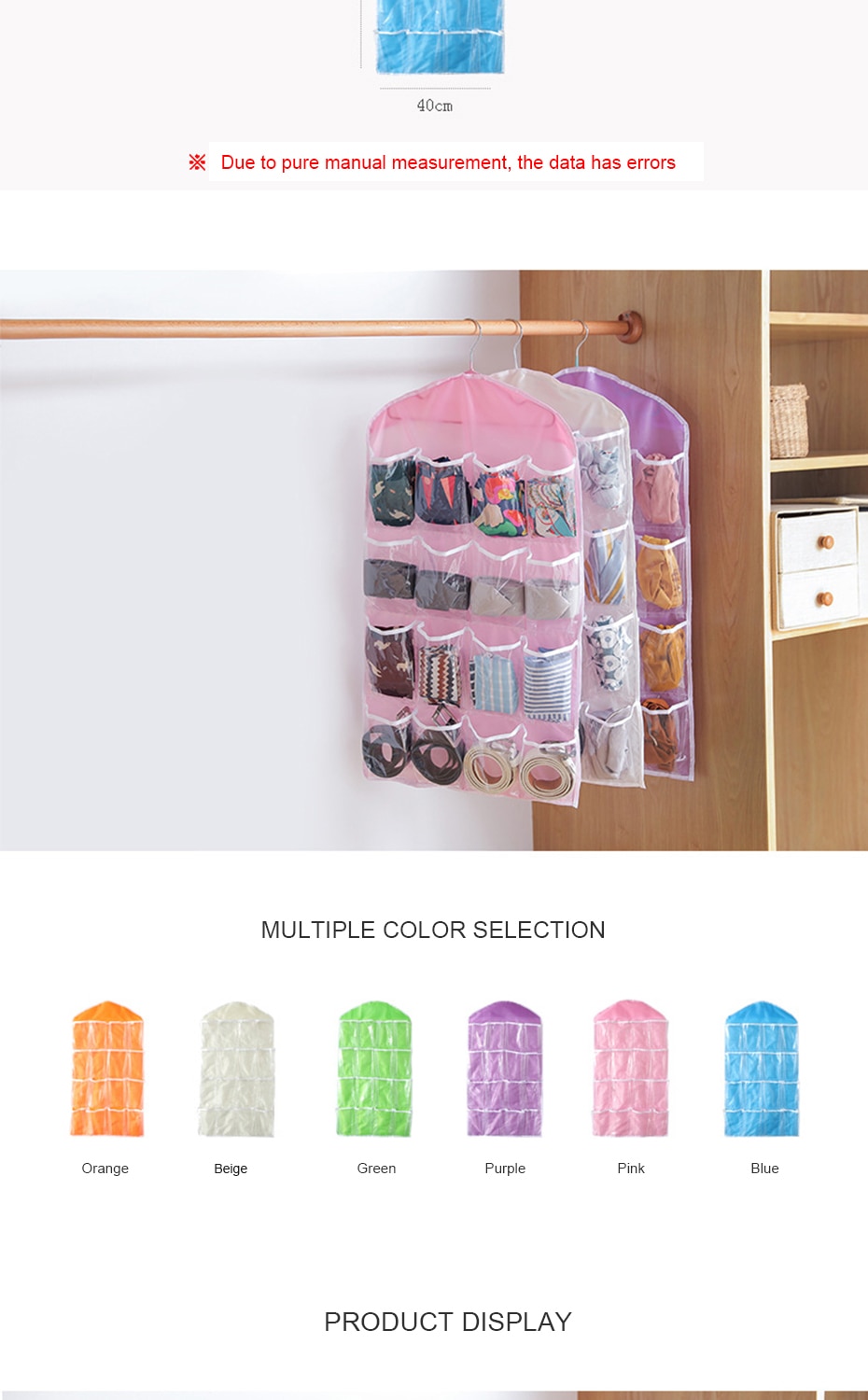 Snailhouse 16 Grid Foldable Wardrobe Wall Door Back Hanging Bag Underwear Sock Tie Hanging Shoe Storage Organizer Sundries Pouch Snailhouse 16 Grid Foldable Wardrobe Wall Door Back Hanging Bag Underwear Sock Tie Hanging Shoe Storage Organizer Sundries Pouch