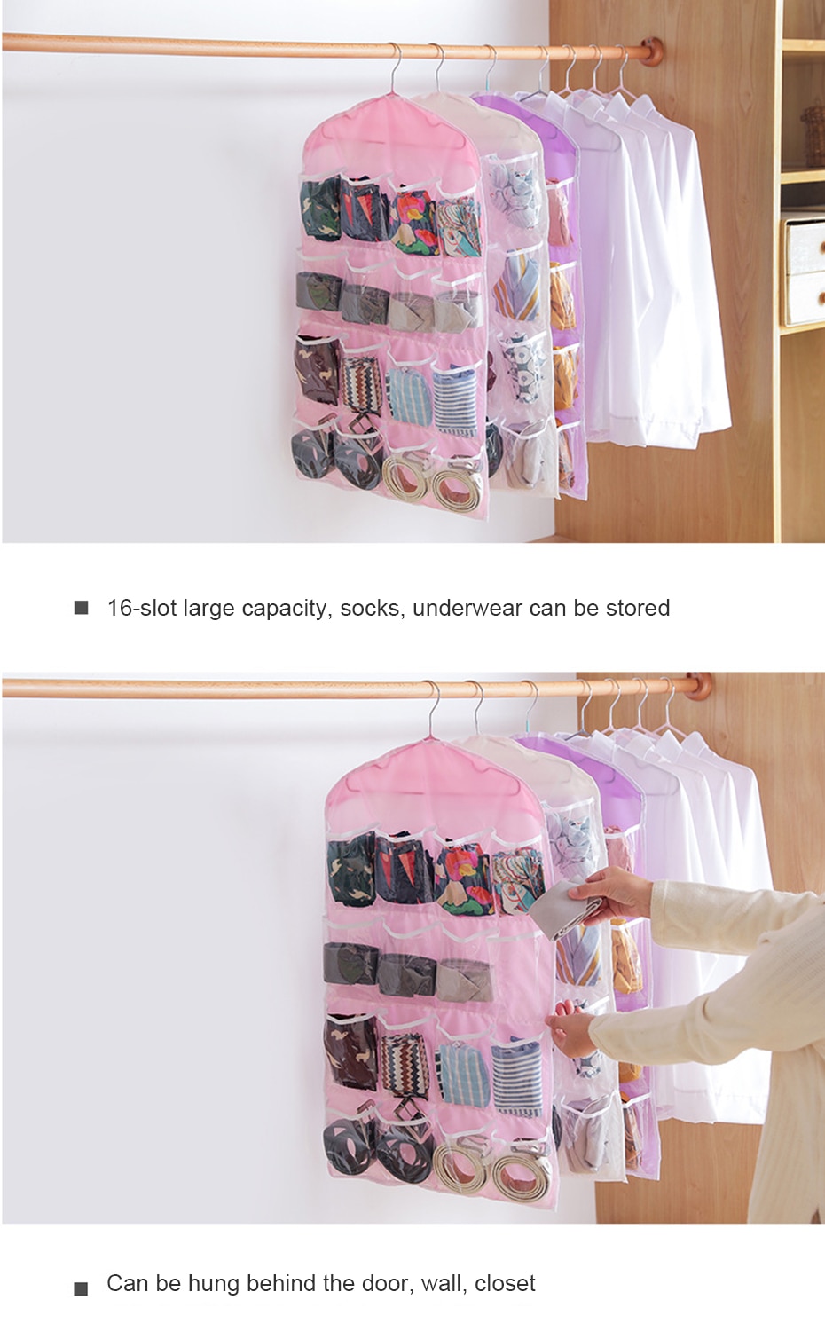 Snailhouse 16 Grid Foldable Wardrobe Wall Door Back Hanging Bag Underwear Sock Tie Hanging Shoe Storage Organizer Sundries Pouch Snailhouse 16 Grid Foldable Wardrobe Wall Door Back Hanging Bag Underwear Sock Tie Hanging Shoe Storage Organizer Sundries Pouch