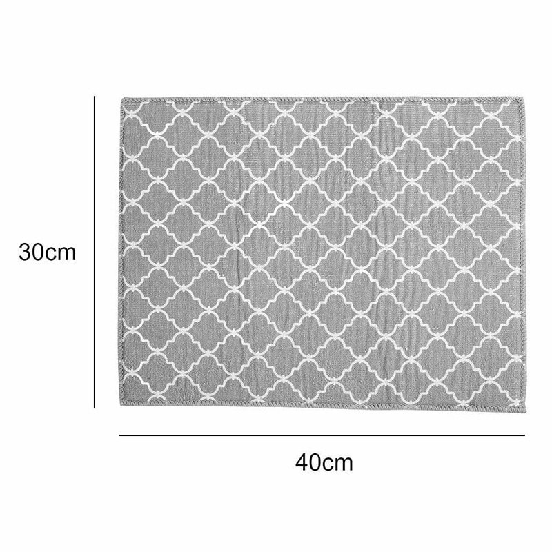 Tofok Dish Drying Mat Tea Towel Cushion Pad Tableware Bar Microfiber Absorbent Placemat For Kitchen Hotel Sink Drainer 30*40cm