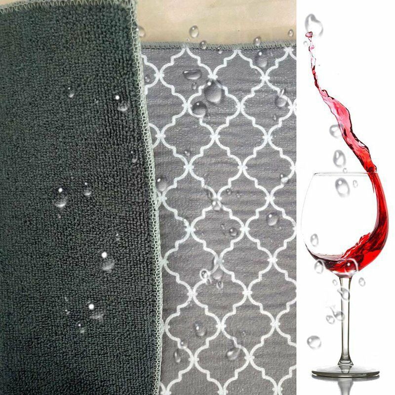 Tofok Dish Drying Mat Tea Towel Cushion Pad Tableware Bar Microfiber Absorbent Placemat For Kitchen Hotel Sink Drainer 30*40cm