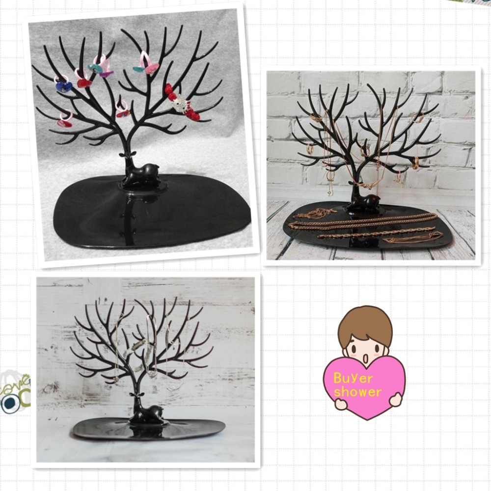 High Quality Deer Head Jewelry Display Stand Jewelry Pendant Earrings Necklace Display Stand Organizer Make Up Decoration