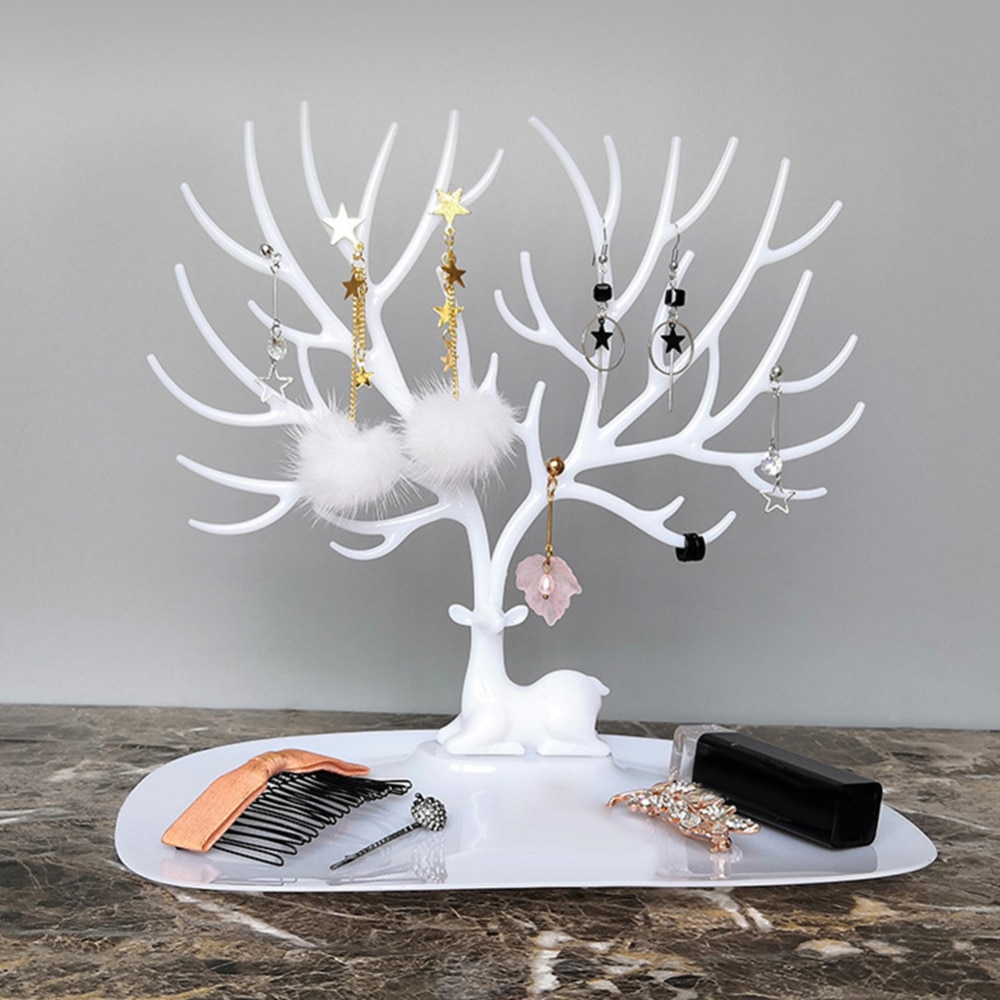 High Quality Deer Head Jewelry Display Stand Jewelry Pendant Earrings Necklace Display Stand Organizer Make Up Decoration