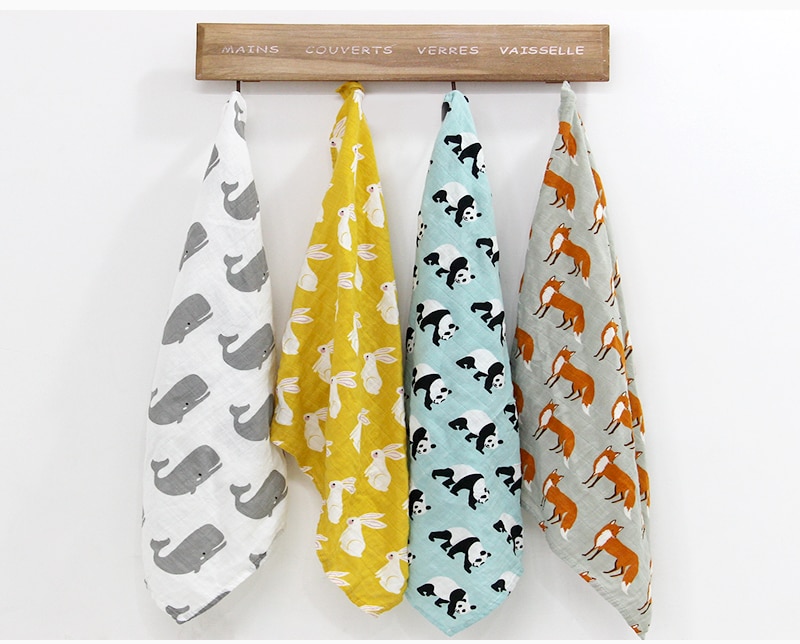 Newborn Blankets Bamboo Bath Baby Swaddle Kids Muslin Organic Cotton Fabric Super Soft Stuff Girls Burp Cloth Towel Monthly Wrap