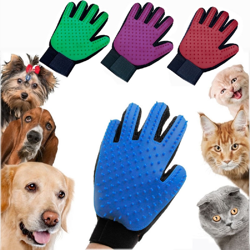 Cat Glove Cat Grooming Glove Pet Brush Glove for Cat Dog Hair Remove Brush Dog Deshedding Cleaning Combs Massage Gloves
