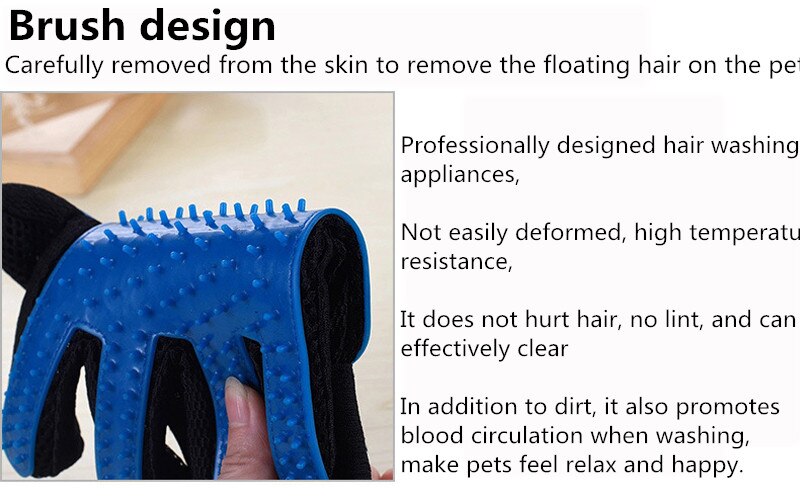 Cat Glove Cat Grooming Glove Pet Brush Glove for Cat Dog Hair Remove Brush Dog Deshedding Cleaning Combs Massage Gloves
