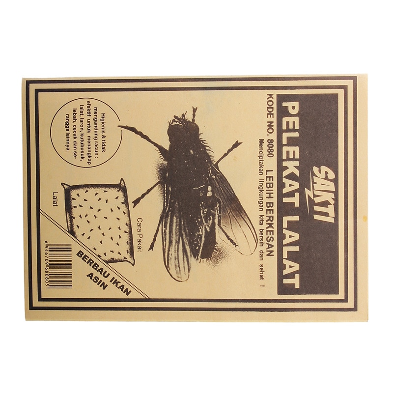 10pcs Sticky fly paper flies stick flies roll new non-toxic sticky fly paper Killer Outdoor Fly Board Bait Flies Double Traps