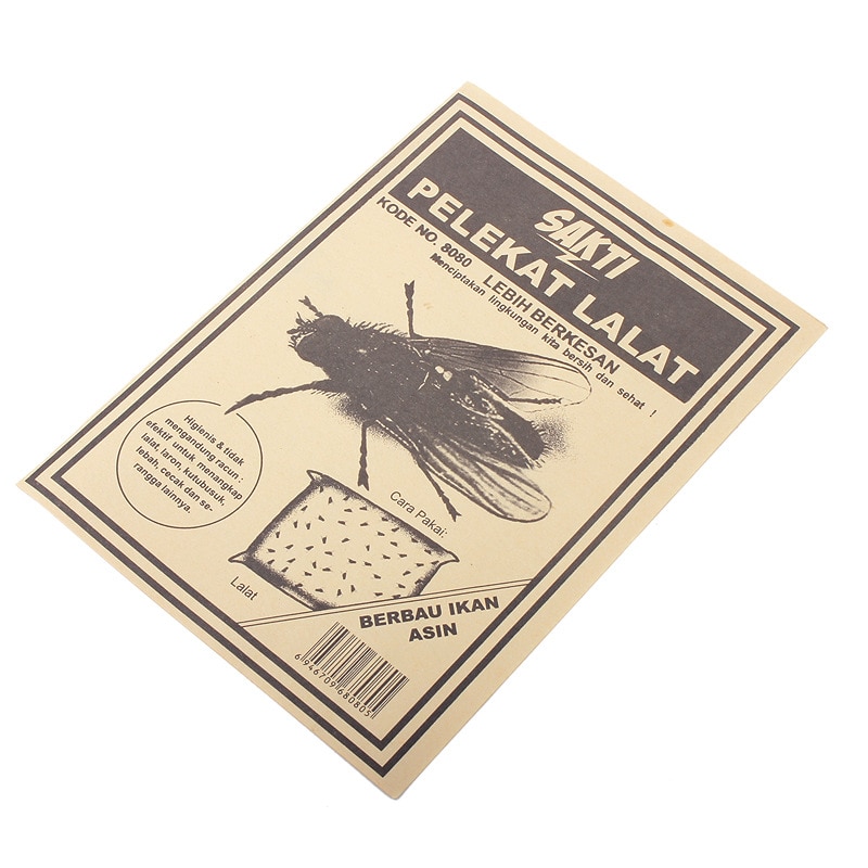 10pcs Sticky fly paper flies stick flies roll new non-toxic sticky fly paper Killer Outdoor Fly Board Bait Flies Double Traps