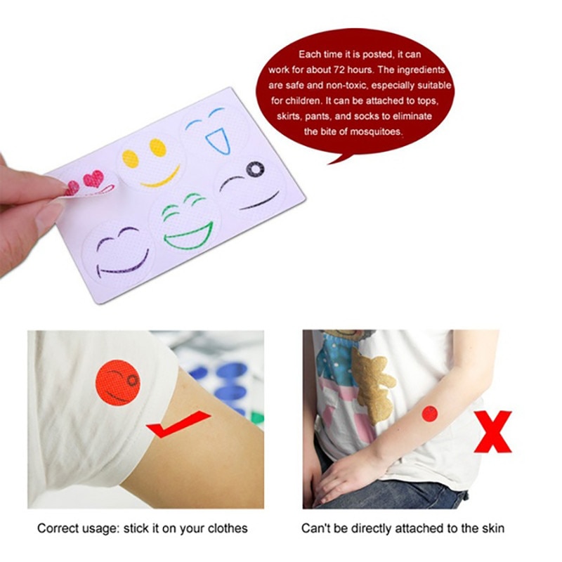 300Pcs Mosquito Repellent Patches Stickers Natural Non Toxic Pure Essential Oil Camping Travel Children Adult Repellent Stickers