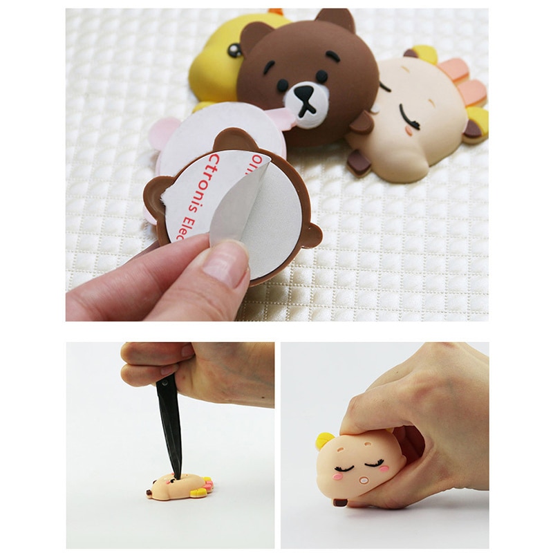 Fashion Cartoon Door stopper Doorknob Rubber Fender Lock Protective Pad Door Crash Pad Wall Protector Savor Shockproof Crash Pad