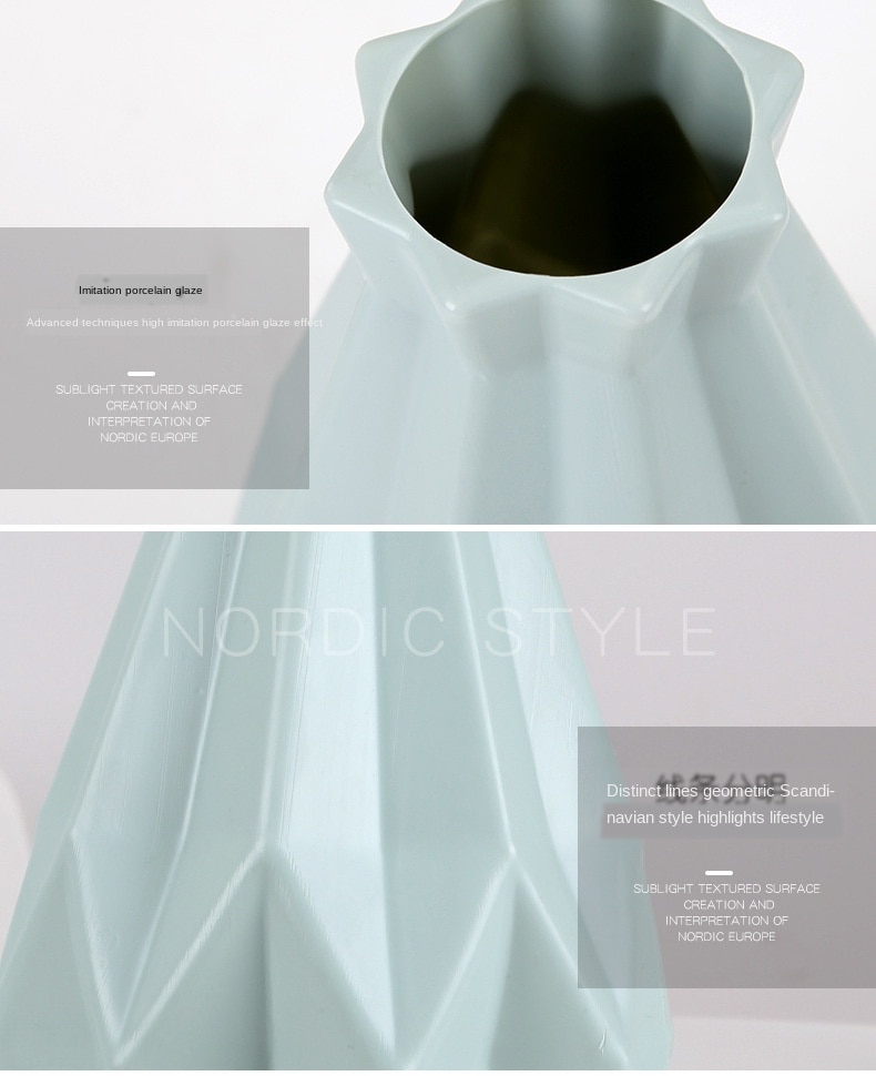 Modern Flower Vase Home Flower Arrangement Living Room Origami Plastic Nordic Style Home Decoration Ornament Home Decor Hot Sale Modern Flower Vase Home Flower Arrangement Living Room Origami Plastic Nordic Style Home Decoration Ornament Home Decor Hot Sale